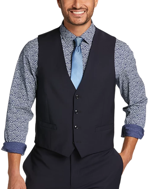 Calvin Klein X-Fit Slim Fit Suit Separates Vest, Navy