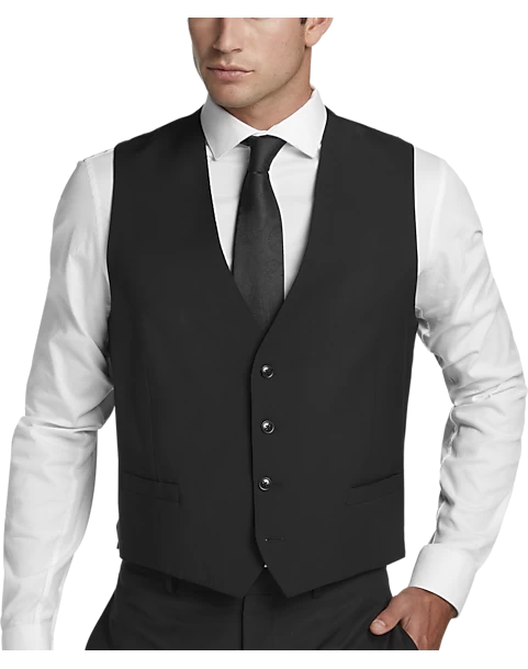 Calvin Klein X-Fit Slim Fit Suit Separates Vest, Black