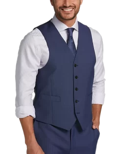 Lauren By Ralph Lauren Classic Fit Suit Separates Vest, Blue Tic