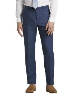 JOE Joseph Abboud Linen Slim Fit Suit Separates Dress Pant, Navy Blue