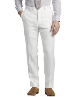 JOE Joseph Abboud Linen Slim Fit Suit Separates Dress Pant, White