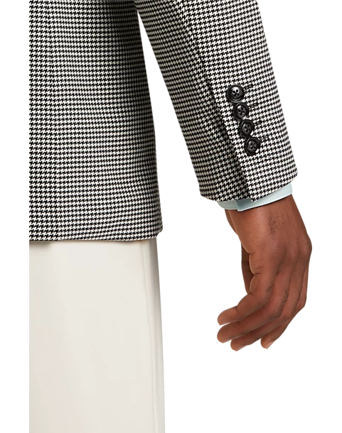 Tayion Classic Fit Suit Separates Coat, Black & White Houndstooth - Image 2