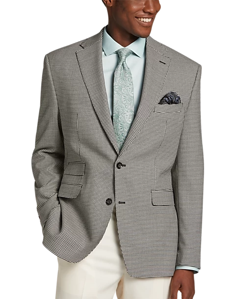 Tayion Classic Fit Suit Separates Coat, Black & White Houndstooth