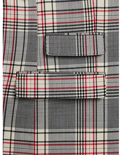 Tayion Classic Fit Suit Separates Coat, White Plaid - Image 4
