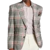 Tayion Classic Fit Suit Separates Coat, White Plaid