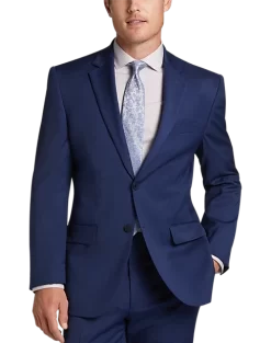 Awearness Kenneth Cole Modern Fit Suit, Blue Windowpane
