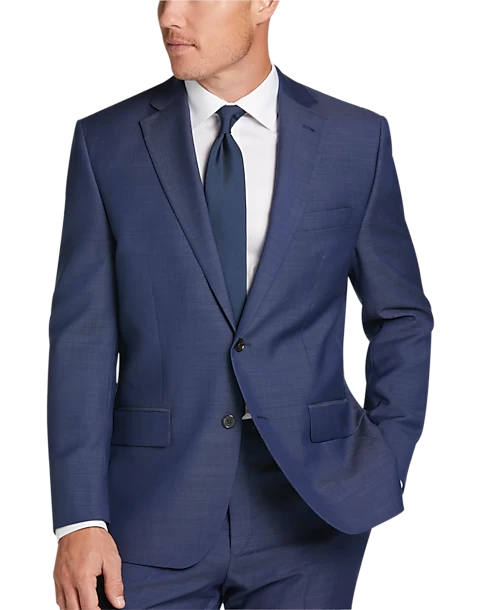 Lauren By Ralph Lauren Classic Fit Suit, Blue Tic