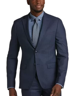 Calvin Klein X-Fit Slim Fit Suit Separates Coat, Blue Tic