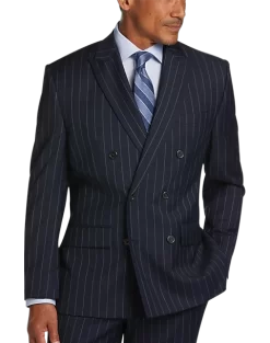 Lauren By Ralph Lauren Classic Fit Suit, Navy Stripe