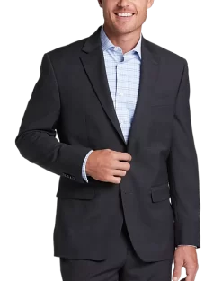 Michael Strahan Classic Fit Suit, Blue Plaid