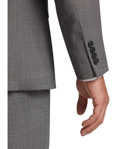 Michael Strahan Classic Fit Suit, Black & White Birdseye - Image 2