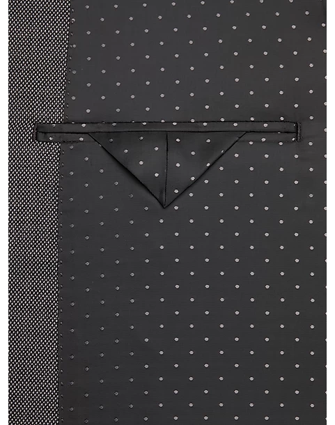 Michael Strahan Classic Fit Suit, Black & White Birdseye - Image 4