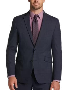 Wilke-Rodriguez Slim Fit Suit, Blue Plaid