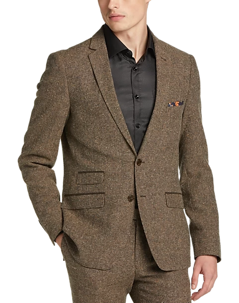 Paisley & Gray Slim Fit Suit Separates Coat, Caramel Donegal