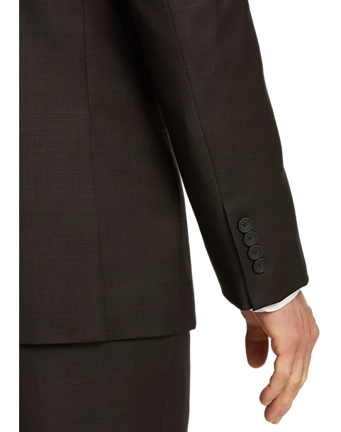 Awearness Kenneth Cole Slim Fit Suit, Brown Plaid - Image 2