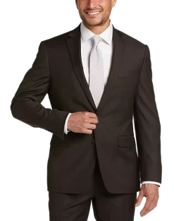 Awearness Kenneth Cole Slim Fit Suit, Brown Plaid