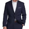 Pronto Uomo Platinum Platinum Modern Fit Suit, Navy Windowpane Plaid