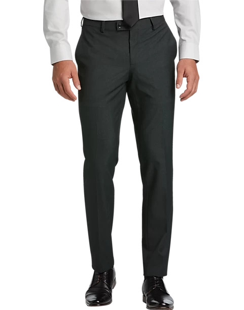 Egara Skinny Fit Suit Separates Dress Pants, Green Tic