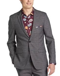 Paisley & Gray Slim Fit Suit Separates Coat, Red Check