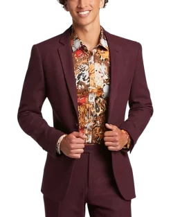 Paisley & Gray Slim Fit Suit Separates Coat, Deep Wine