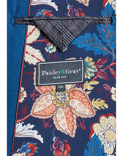Paisley & Gray Slim Fit Suit Separates Coat, Cobalt Blue - Image 4