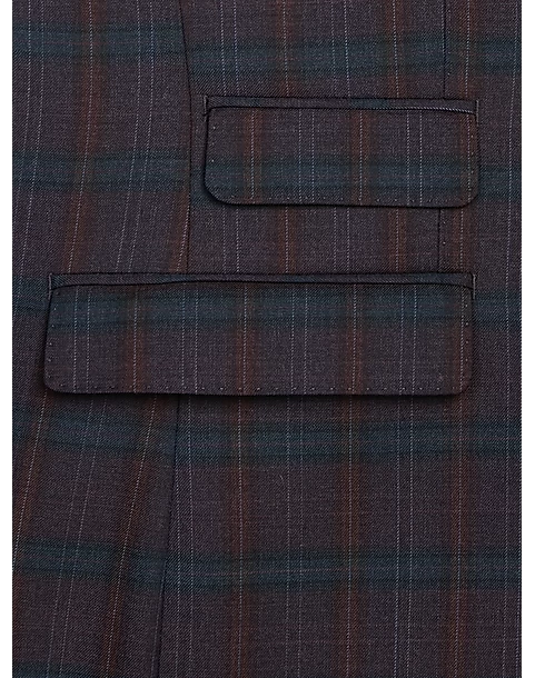 Tayion Classic Fit Suit Separates Coat, Burgundy Plaid - Image 4