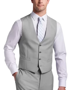 Calvin Klein X-Fit Slim Fit Suit Separates Vest, Light Gray Sharkskin