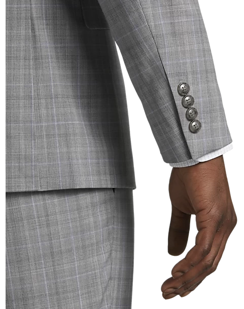 Calvin Klein Slim Fit Suit Separates Coat, Gray Plaid - Image 2