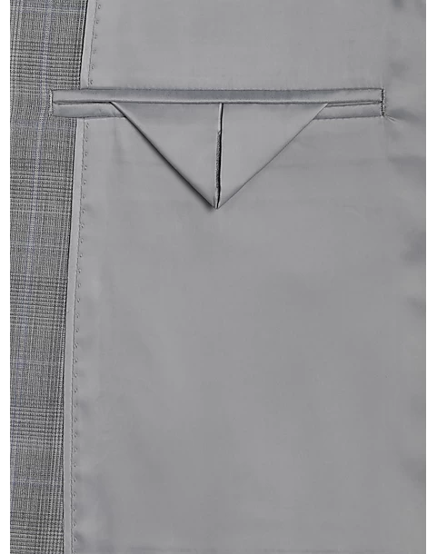Calvin Klein Slim Fit Suit Separates Coat, Gray Plaid - Image 3
