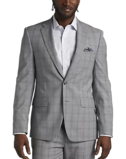 Calvin Klein Slim Fit Suit Separates Coat, Gray Plaid