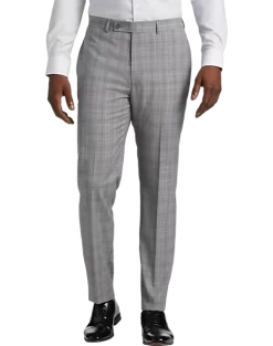 Calvin Klein Slim Fit Suit Separates Pre-Hemmed Pants, Gray Plaid