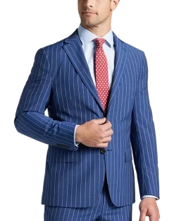 Lauren By Ralph Lauren Classic Fit Suit, Blue Stripe