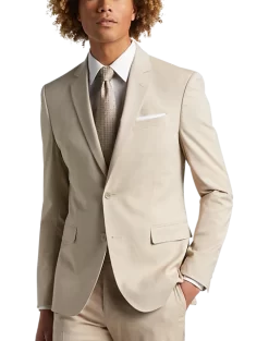 Egara Skinny Fit Notch Lapel Suit Separates Coat, Tan
