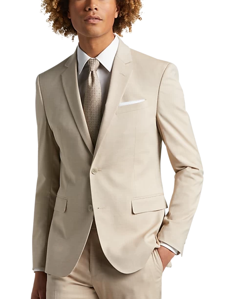 Egara Skinny Fit Notch Lapel Suit Separates Coat, Tan