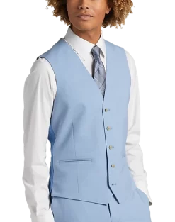 Egara Skinny Fit Suit Separates Vest, Sky Blue