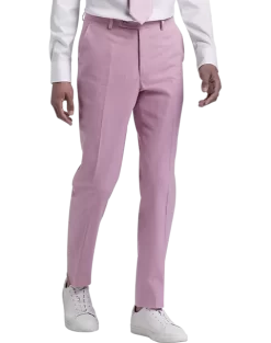 JOE Joseph Abboud Slim Fit Linen Blend Suit Separates Pants, Raspberry