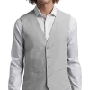 JOE Joseph Abboud Slim Fit Linen Blend Suit Separates Vest, Light Gray