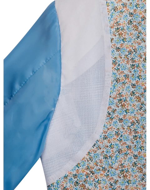 Egara Skinny Fit Suit Separates Coat, Light Blue Plaid - Image 4