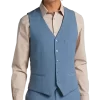 Paisley & Gray Slim Fit Suit Separates Vest Slate Blue