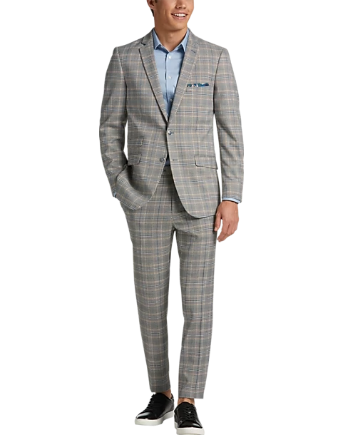 Paisley & Gray Slim Fit Suit Separates Coat, Slate Blue Check - Image 2