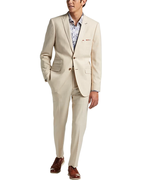 Paisley & Gray Slim Fit Suit Separates, Silky Beige - Image 2