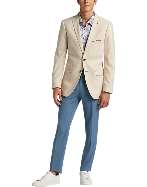 Paisley & Gray Slim Fit Suit Separates, Silky Beige - Image 6