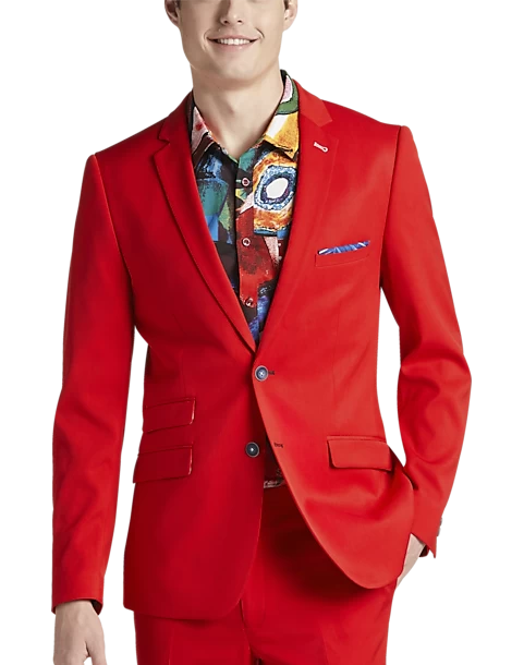 Paisley & Gray Slim Fit Suit Separates Coat, Hot Rod Red