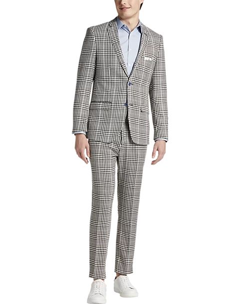 Paisley & Gray Slim Fit Suit Separates, Black And White Houndstooth - Image 2