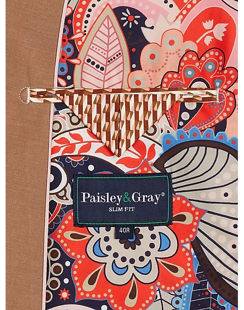 Paisley & Gray Slim Fit Suit Separates Coat, Nutmeg - Image 4