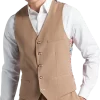 Paisley & Gray Slim Fit Suit Separates Vest, Nutmeg