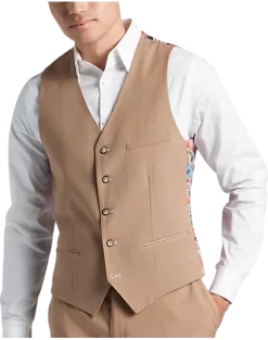 Paisley & Gray Slim Fit Suit Separates Vest, Nutmeg