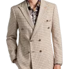 Paisley & Gray Slim Fit Double Breasted Suit Separates Coat, Tan Check