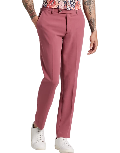 Paisley & Gray Slim Fit Suit Separates Pants, Dark Pink
