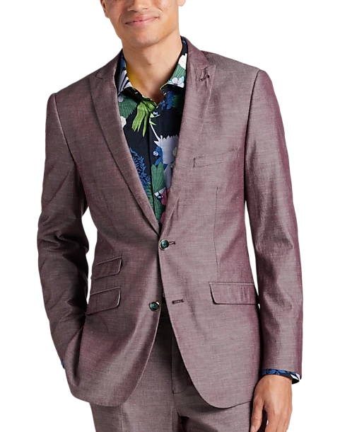 Paisley & Gray Slim Fit Suit Separates Coat, Mulberry
